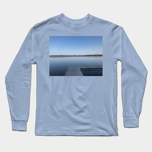 Dock on the Lake Long Sleeve T-Shirt by Humerushumor